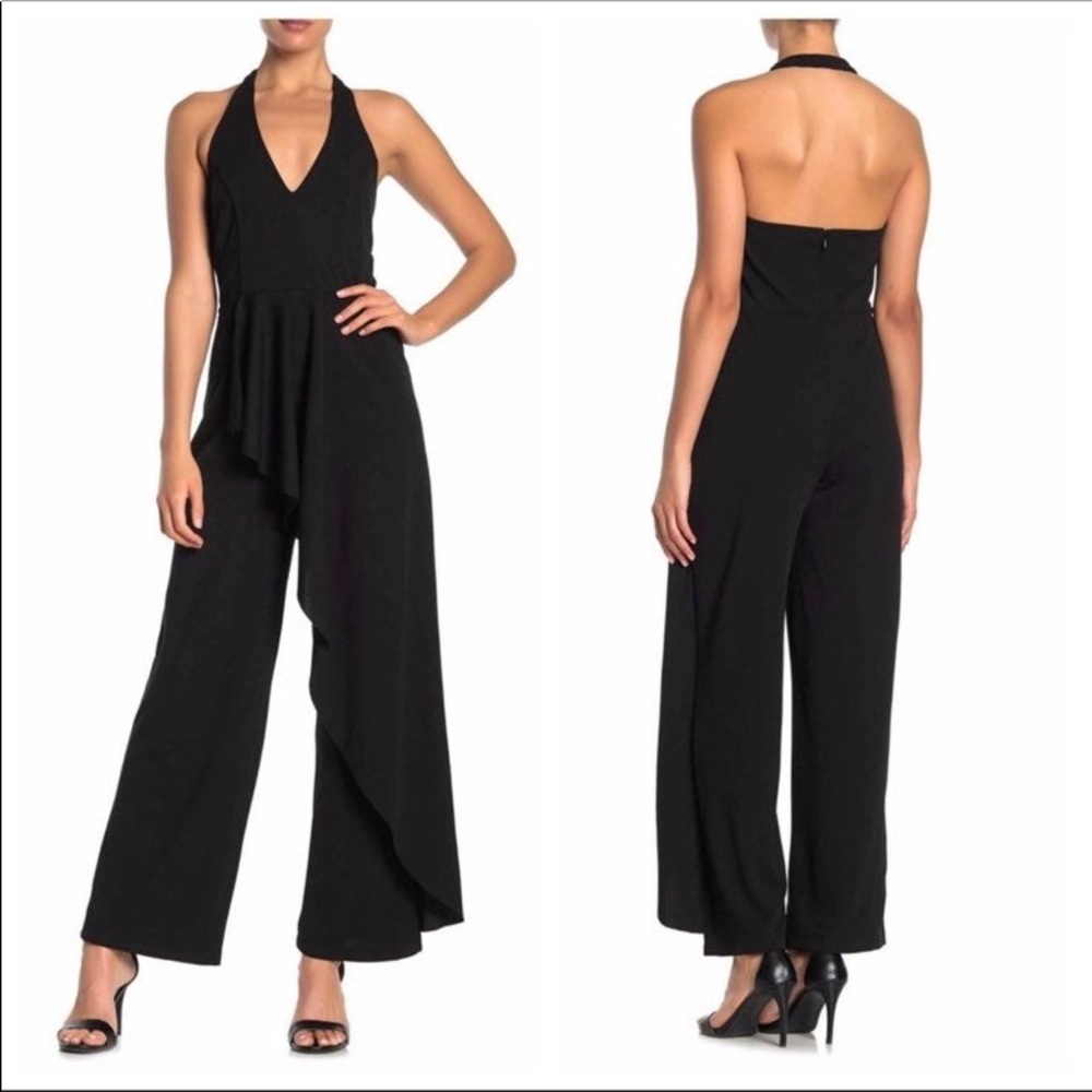 Bebe Black Halter Jumpsuit
